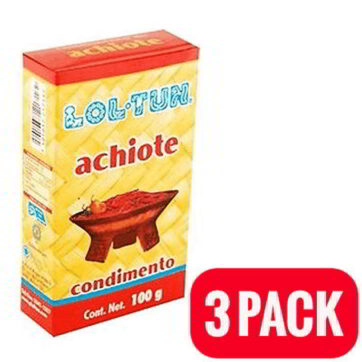 3 pack Achiote pasta 100g Lol Tun