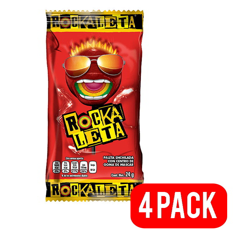 4 pack Paleta Rockaleta 24g