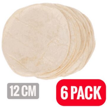 6 pack tortillas 12cm trigo 18 U Azteca