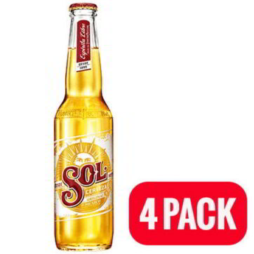 Cerveza Sol 4 pack Cervecería Moctezuma
