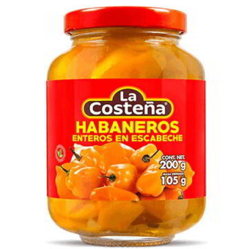 Chiles habaneros enteros 200g La costeña