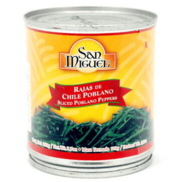 Chiles poblanos en rajas 220gr San Miguel