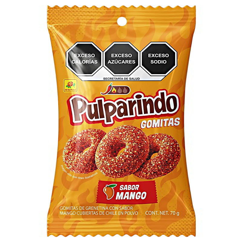 Pulparindo Gomitas sabor mango 70g Pulparindo De la Rosa