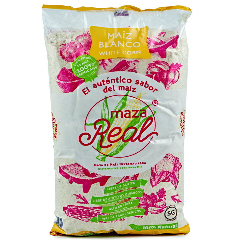 Harina maíz blanco Nixtamalizado Masa Real 1 Kg
