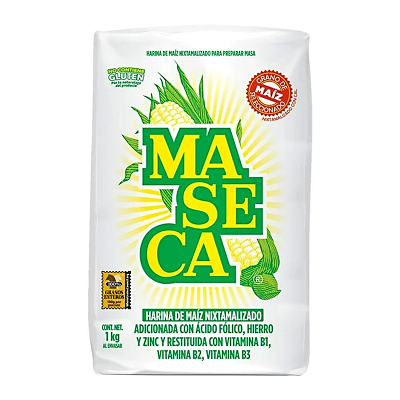 Harina maíz blanco Nixtamalizado Maseca 1 Kg
