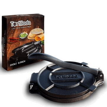 Prensa de hierro tortillas 20 cm negra Tortillada