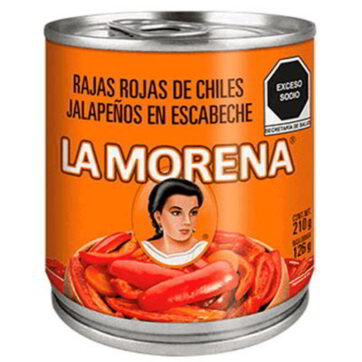 Rajas Rojas Chile Jalapeño 210g La Morena